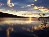 Coucher de soleil sur le lac