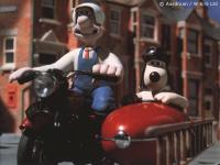 Wallace & Gromit en side-car