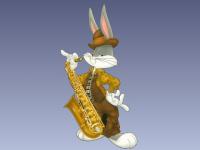 Bugs Bunny & son saxophone