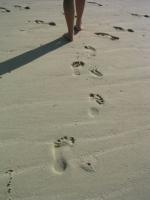 empreinte sur le sable