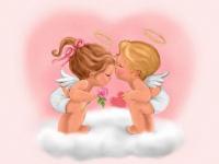 Bébé ange sur un nuage