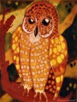 Hibou en émaux