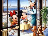 Mickey au restaurant