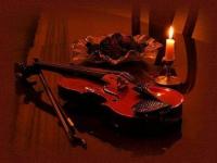 Violon et bougie