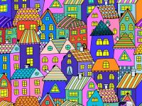 Maisons colorées