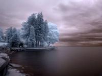 Lac sous la neige