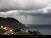 Trombe d'eau sur le léman