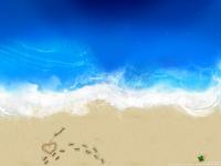 Plage coeur