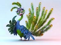 Le paon cartoon